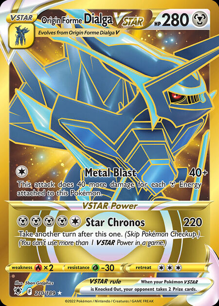 Origin Forme Dialga VSTAR ASR 210
