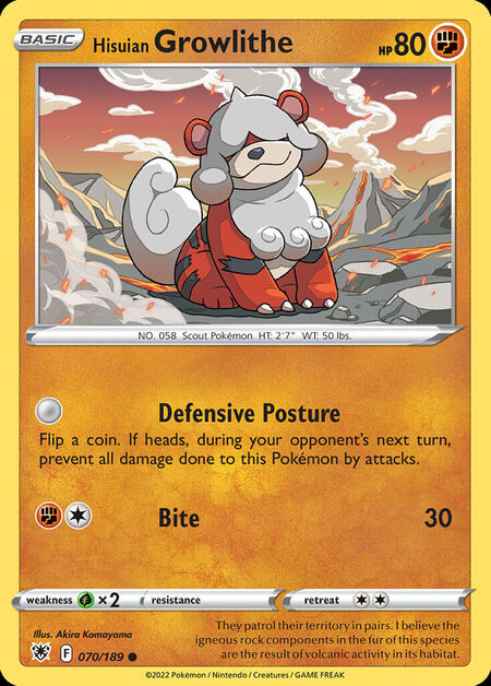 Hisuian Growlithe ASR 70