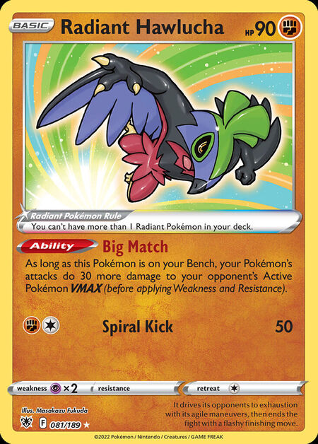 Radiant Hawlucha ASR 81