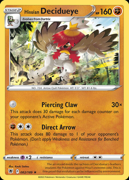 Hisuian Decidueye ASR 82