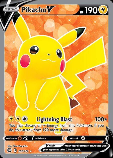 Pikachu V BRS 157
