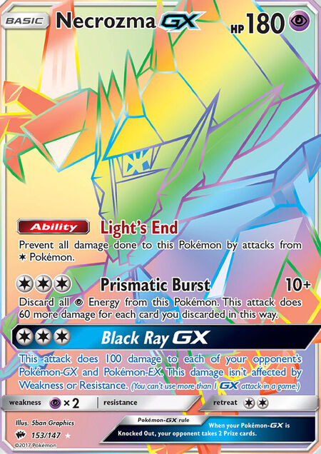 Necrozma-GX Burning Shadows 153