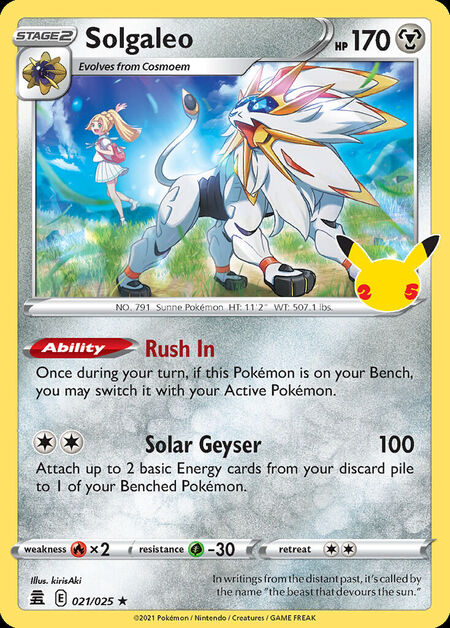 Solgaleo CEL 021
