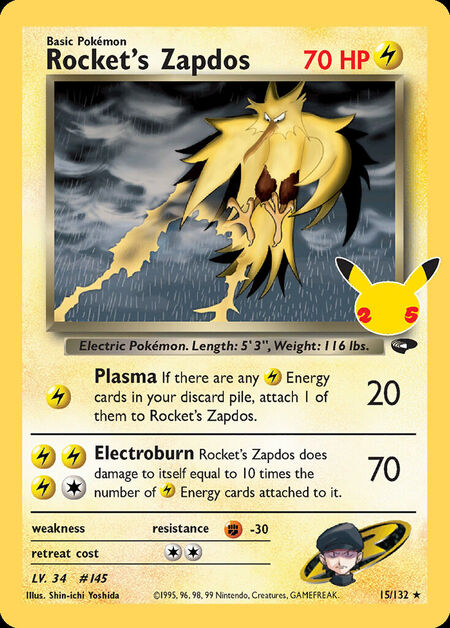 Rocket's Zapdos CEL 15C