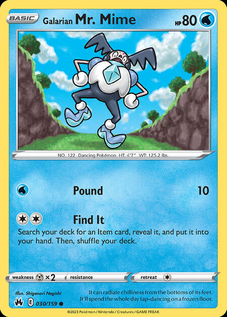 Galarian Mr. Mime CRZ 30
