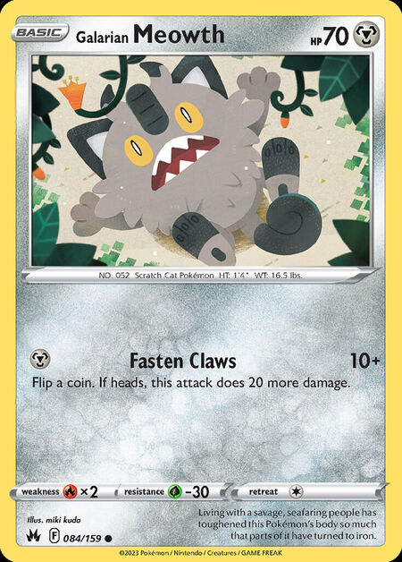 Galarian Meowth CRZ 84
