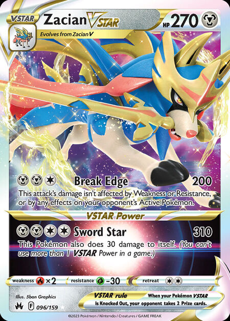 Zacian VSTAR CRZ 96