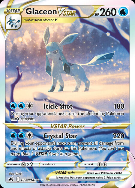 Glaceon VSTAR CRZ GG40