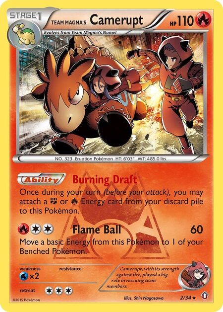 Team Magma's Camerupt Double Crisis 2