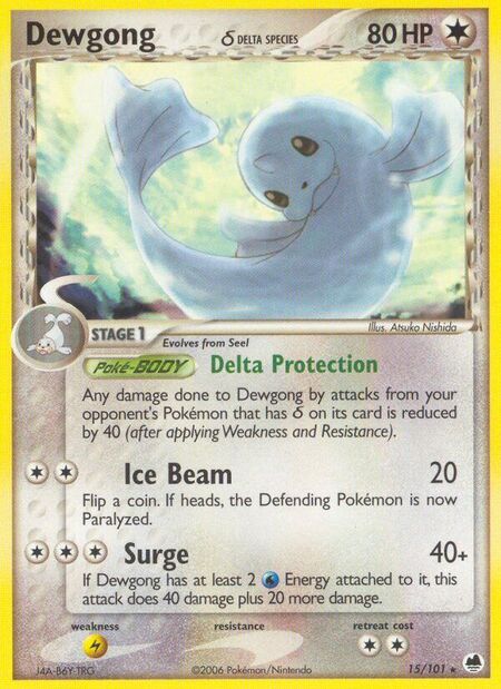 Dewgong δ Dragon Frontiers 15