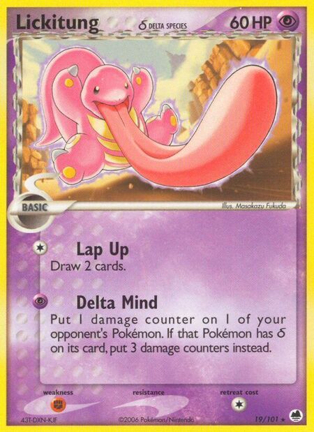 Lickitung δ Dragon Frontiers 19