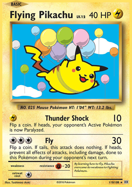 Flying Pikachu Evolutions 110