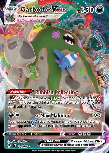 Garbodor VMAX Evolving Skies 101