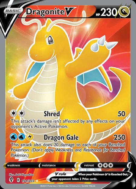 Dragonite V Evolving Skies 191