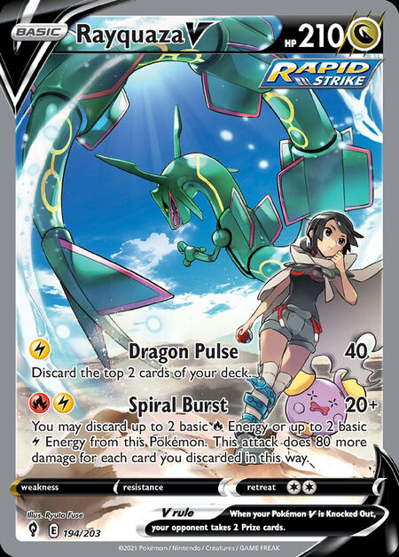 Rayquaza V Evolving Skies 194