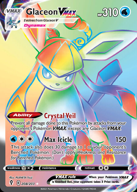 Glaceon VMAX Evolving Skies 208