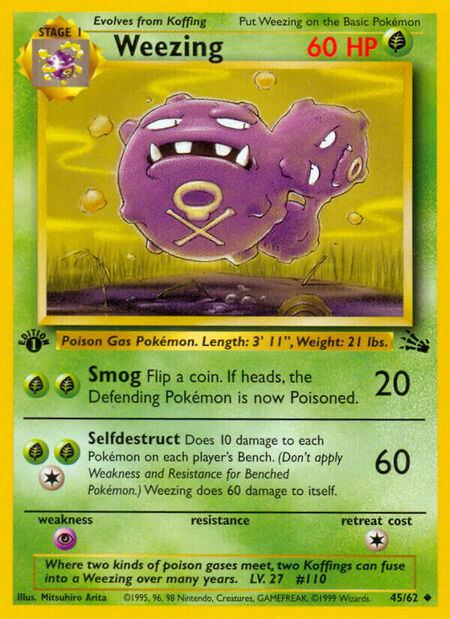 Weezing Fossil 45