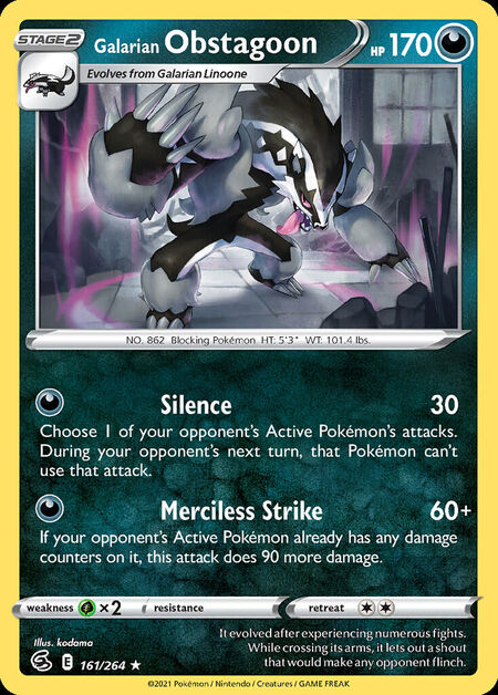 Galarian Obstagoon FST 161