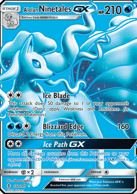 Alolan Ninetales-GX Guardians Rising 132