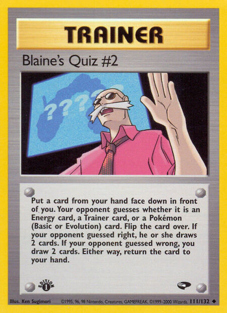 Blaine's Quiz #2 Gym Challenge 111
