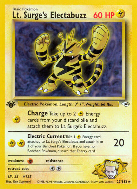 Lt. Surge's Electabuzz Gym Heroes 27