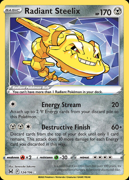 Radiant Steelix LOR 124