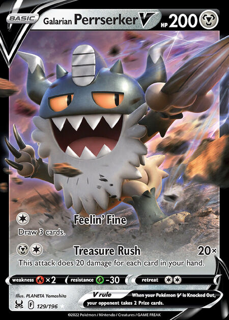 Galarian Perrserker V LOR 129