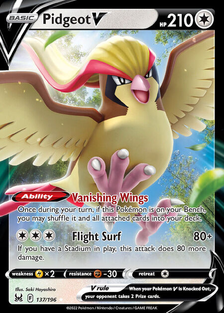 Pidgeot V LOR 137