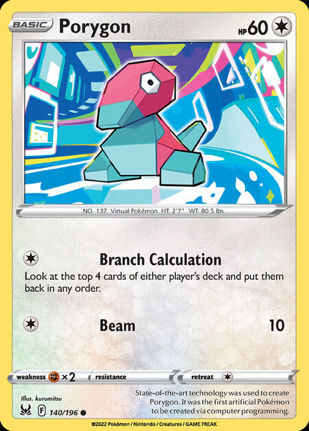 Porygon LOR 140