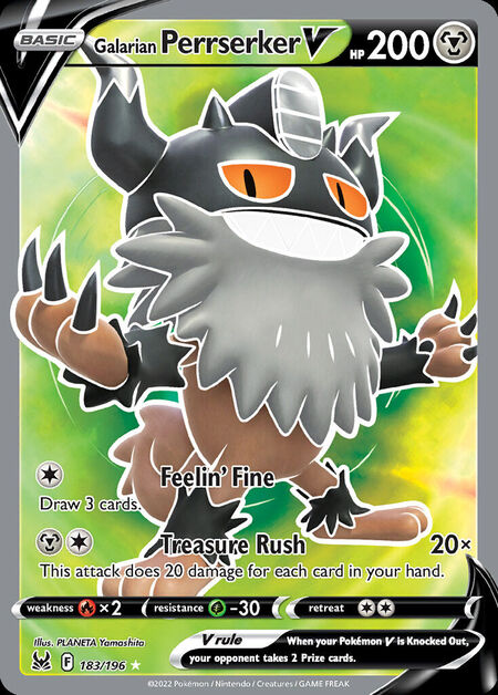Galarian Perrserker V LOR 183