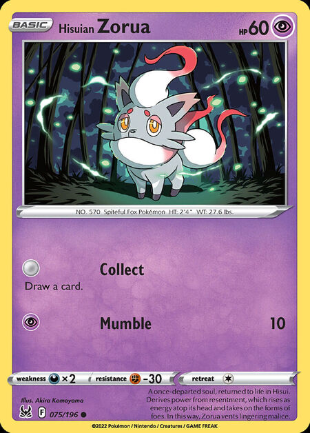 Hisuian Zorua LOR 75