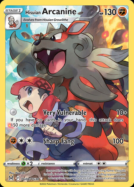 Hisuian Arcanine LOR TG08