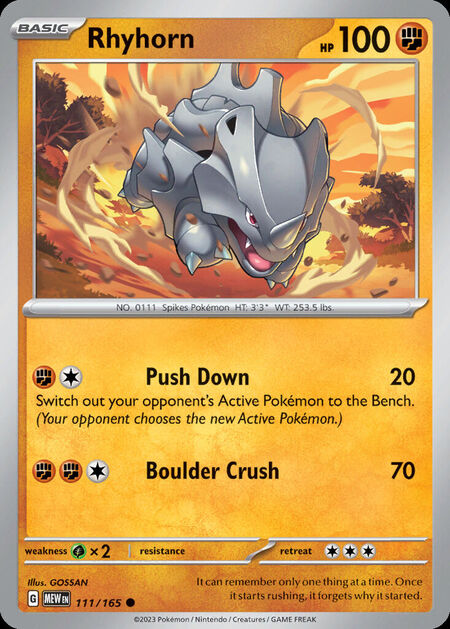Rhyhorn MEW 111