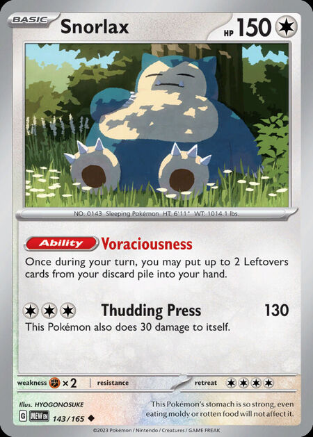 Snorlax MEW 143