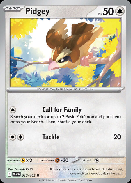 Pidgey MEW 16