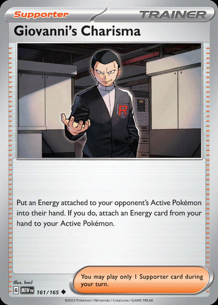 Giovanni's Charisma MEW 161