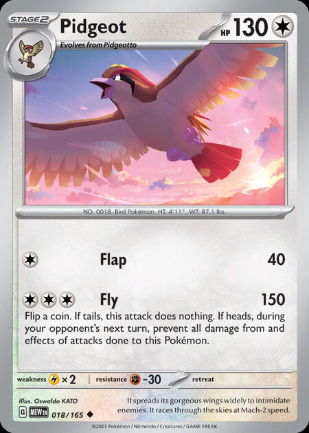 Pidgeot MEW 18
