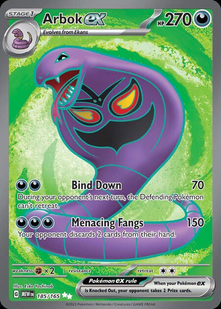 Arbok ex MEW 185