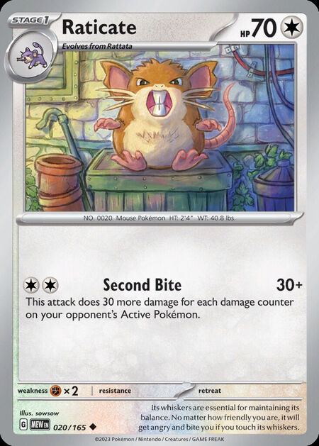Raticate MEW 20