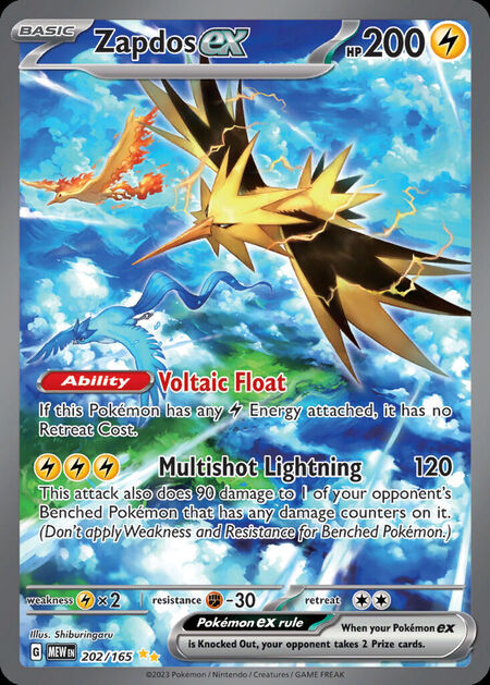 Zapdos ex MEW 202