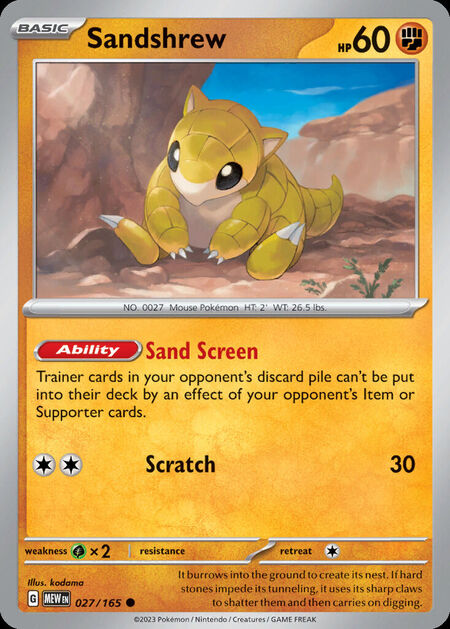 Sandshrew MEW 27