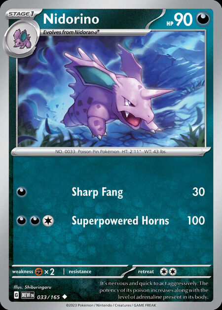 Nidorino MEW 33