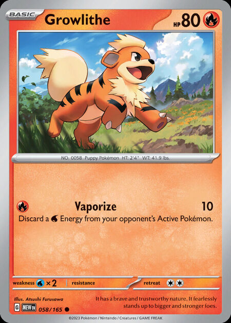 Growlithe MEW 58