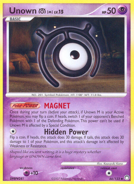 Unown M Mysterious Treasures 66