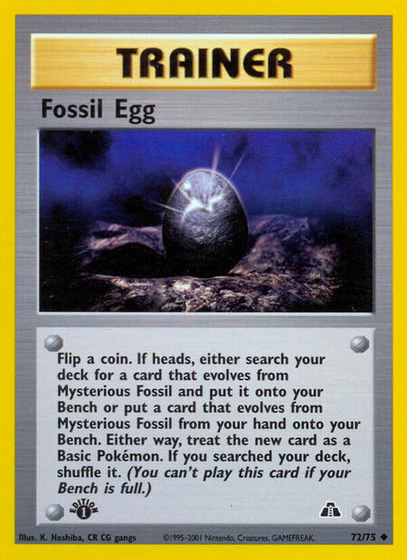 Fossil Egg Neo Discovery 72