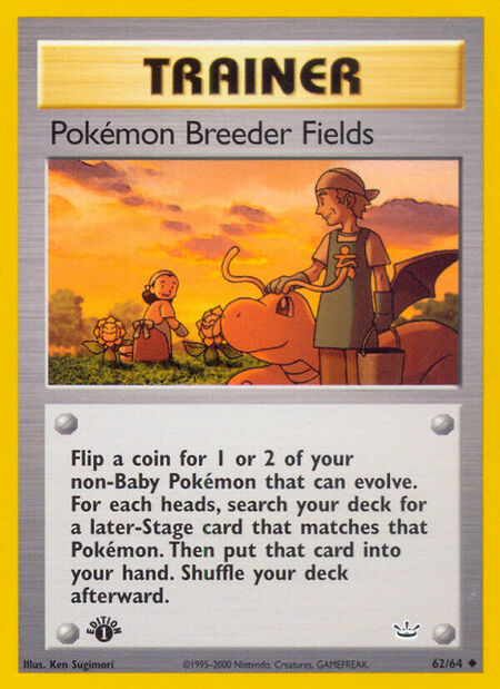 Pokémon Breeder Fields Neo Revelation 62