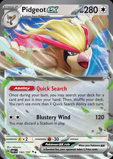 Pidgeot ex OBF 164