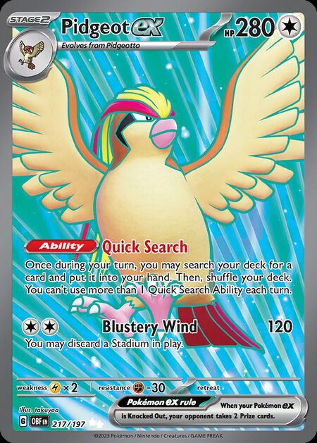 Pidgeot ex OBF 217
