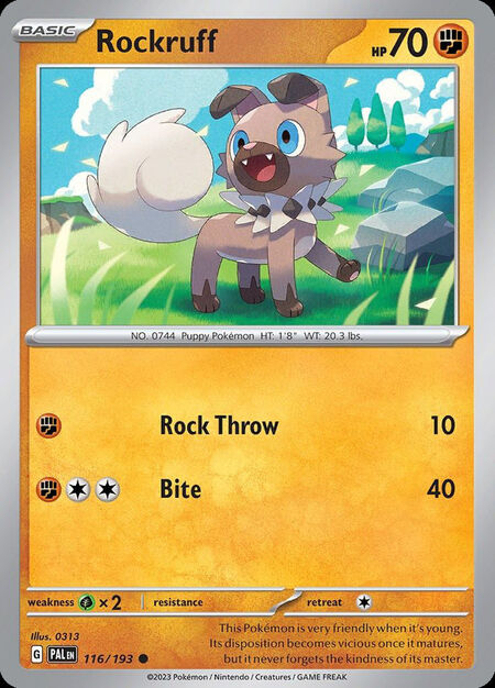 Rockruff PAL 116
