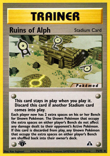 Ruins Of Alph Modn2 75 Pokemod Neo Discovery 75 75 Card Tcg One